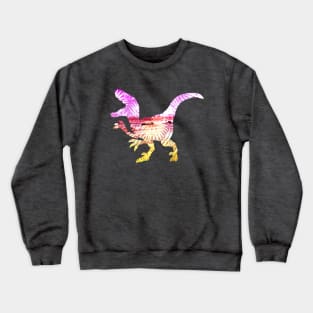 Pink & Yellow Palm Dinosaur Crewneck Sweatshirt